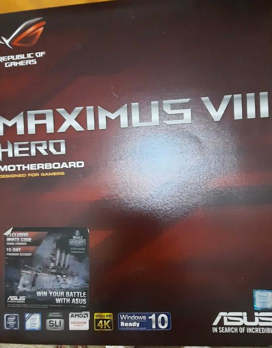 Placa de bază MAXIMUS VIII HERO +16 ram+ procesor, cooler, tastatura