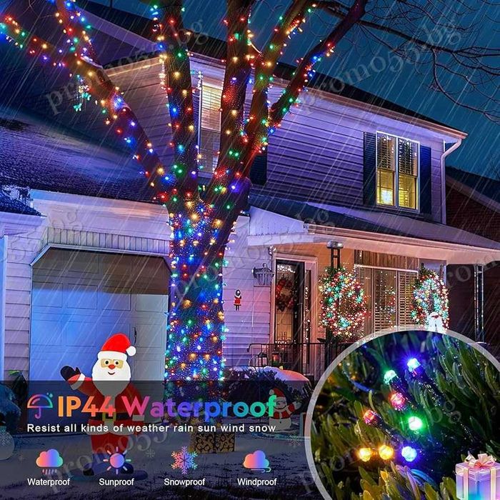 Коледна Светлинна Верига 50м с 250 Диода в Три Цвята Коледна Декорация