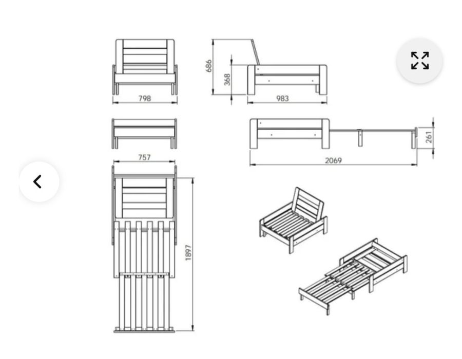 Pat etajat din lemn de pin si birou