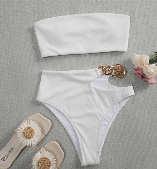 Costum de baie alb L