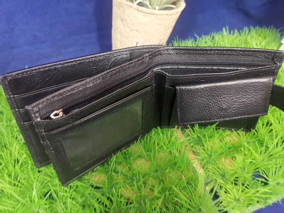 Персонално гравирано мъжко портмоне от естествена кожа