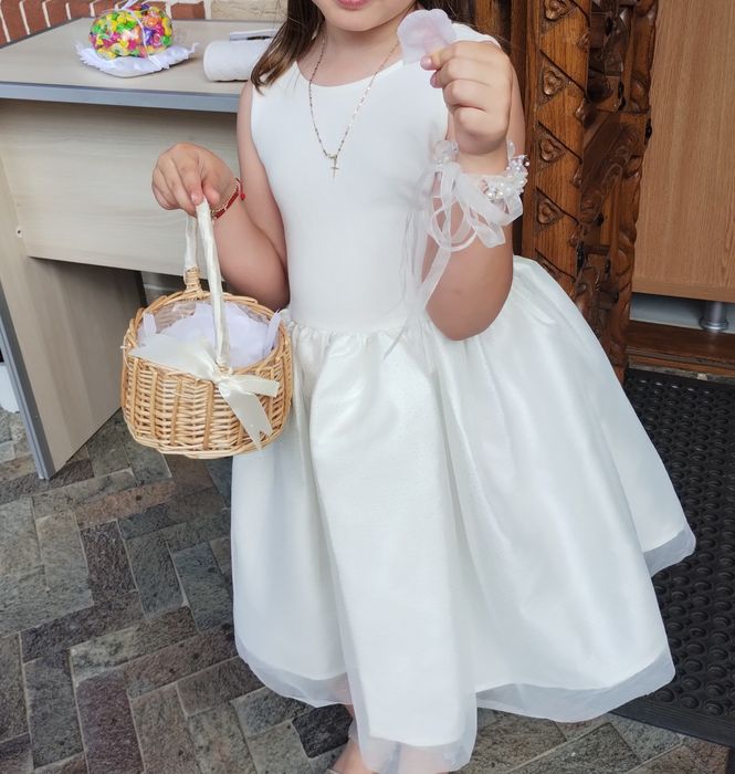 Rochita fetita H&M alba 6-7ani