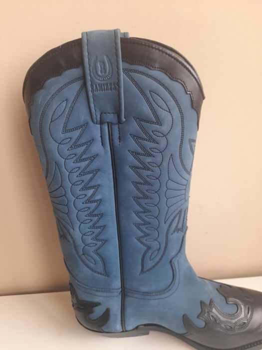 Дамски каубойски ботуши от естествена кожа