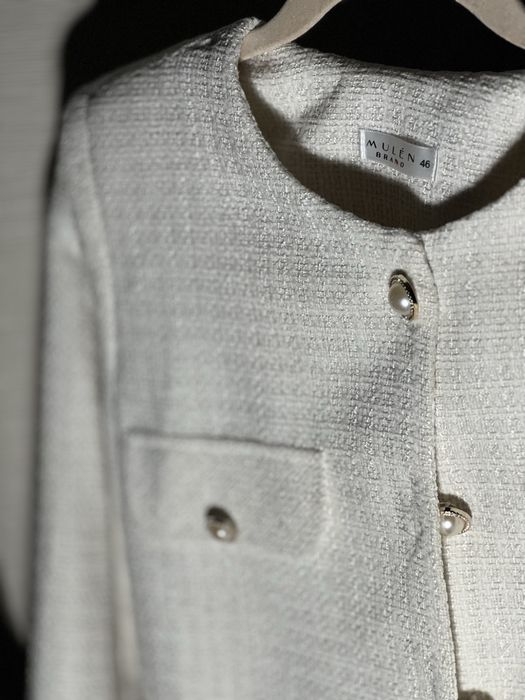 Бежевый (молочный) пиджак