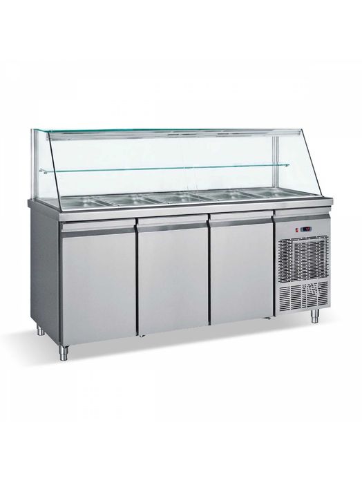 Bambas - Saladeta 3 usi + 5 GN 1/1, Vitrina expunere 3 usi + 5 GN 1/1