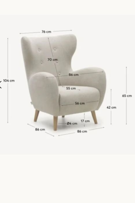 Fotoliu gri închis cu picioare de lemn Passo La Forma