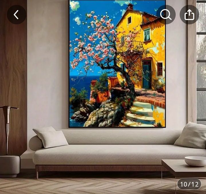 Картина на Ван Гог на кафе на открито през нощта с хора,