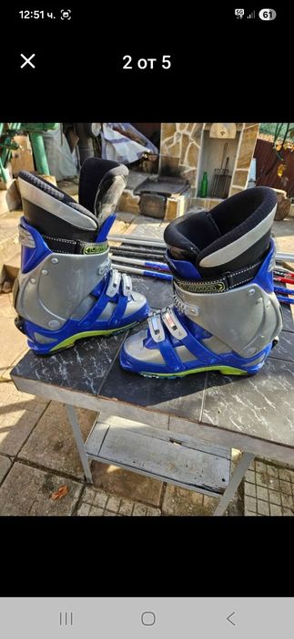 Ски и ски обувки ските са сервизирани 160 см обувките са запазени едни