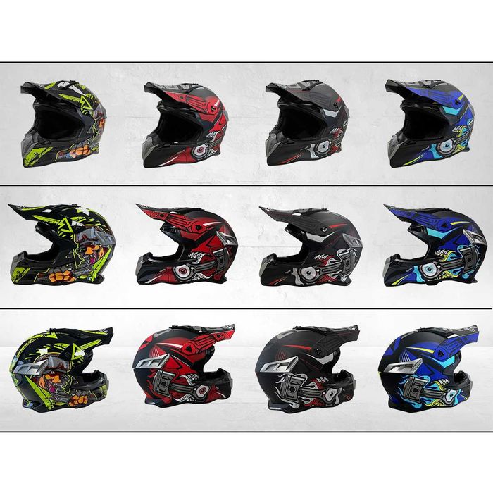 Кросова каска SPARK, Full Face, DOT, Размер: S; M; L; XL - Вело, Мото