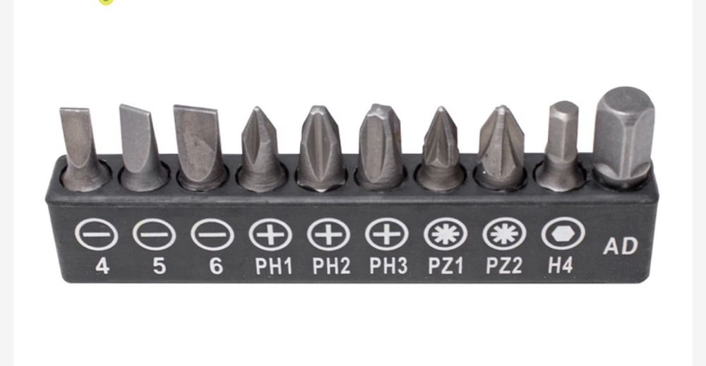 Набор отвертки-битодержателя ISMA IS-5171 с комплектом бит и головок.