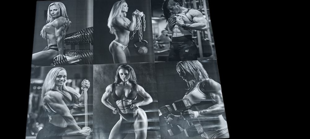 6 плакатов девушки качки