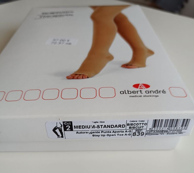 Компресивни чорапи Albert André, 7/8, клас 2, Medium - нов + почти нов