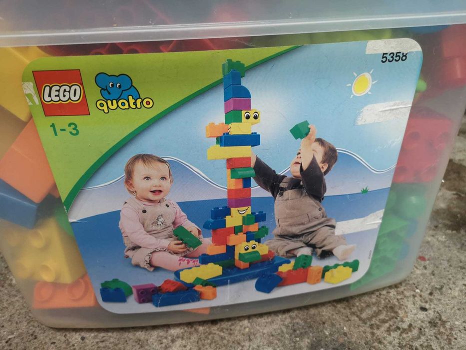 Piese Lego jucarii Quatro Cutie intreaga copii 1-3 ani stare foarte buna