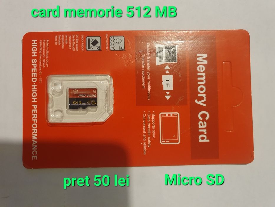 Card de memorie : 512/256 MB