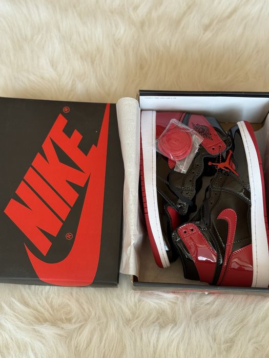 Air Jordan 1 Retro High Patent Bred Full Box Verificare Colet 35,5-45