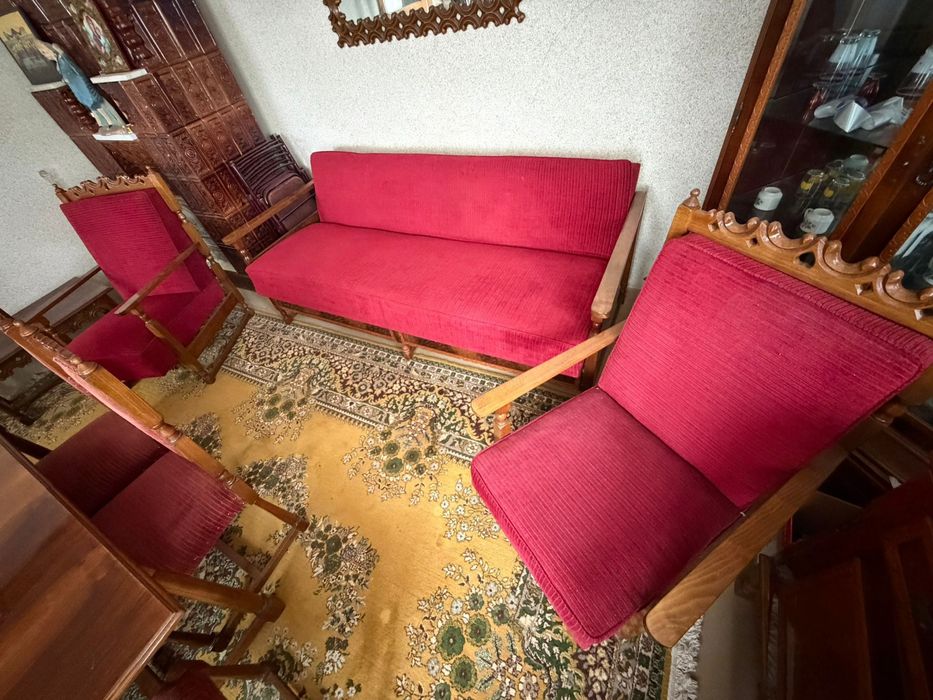 Mobila vintage lemn masiv