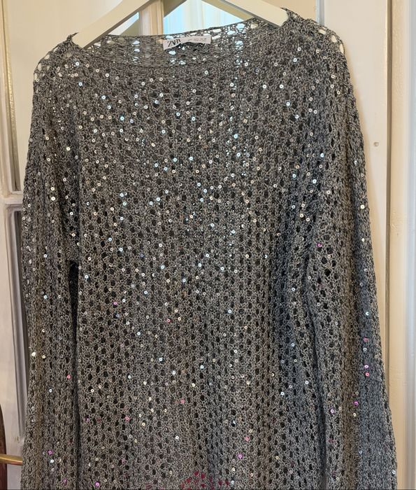 Top  Zara cu paiete superb L