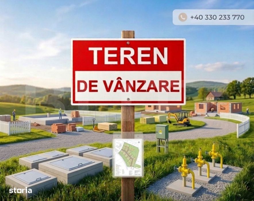 Teren intravilan, parcelabil, 300-1000 mp, zona Tisauti