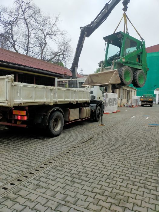 Transport cu macara cupa incarcare