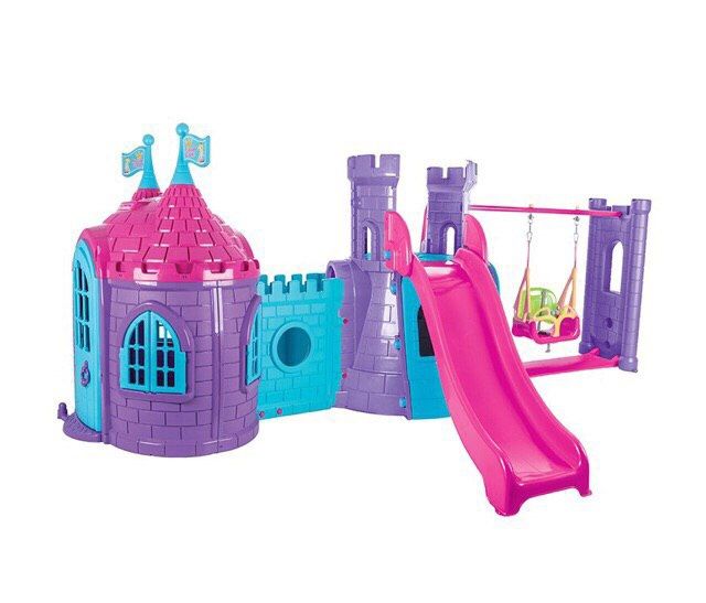 Детский Домики + качели+ Горка