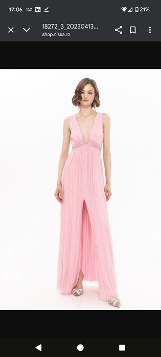 Rochie seara mătase naturala Nissa marimea S