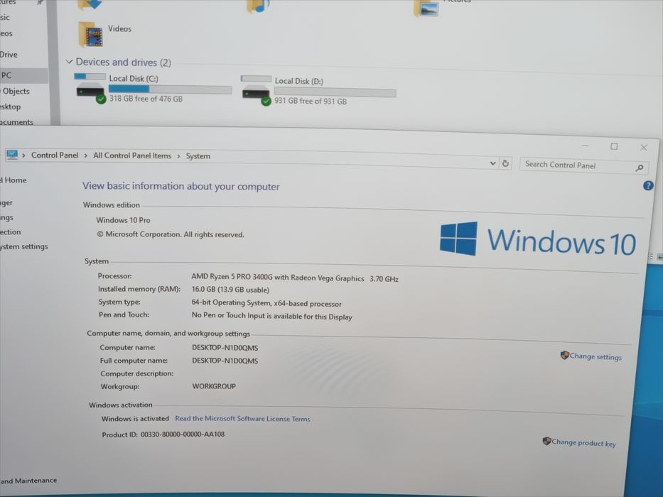 Calculator Ryzen 5, SSD, 16GB Ram, GTX