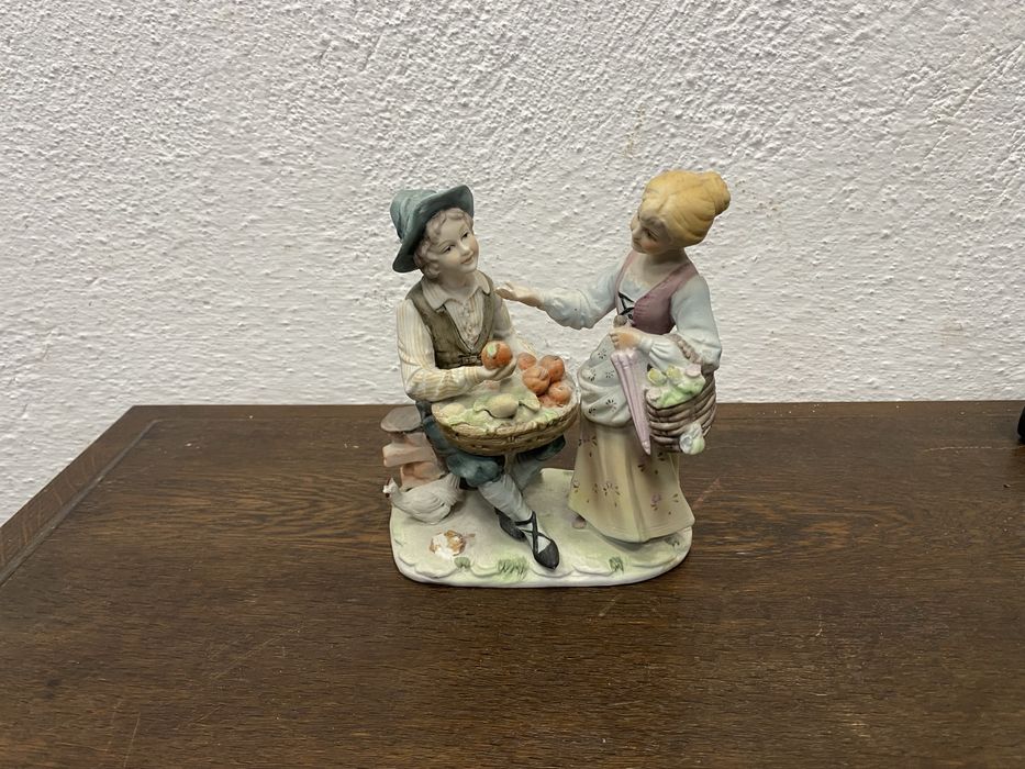 Порцеланова фигура Германия 1950 1970 пасторална сцена