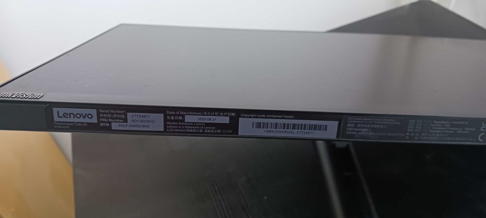 Монитор Lenovo ThinkVision T24i-30 23.8", IPS, FHD, 60Hz, 4ms