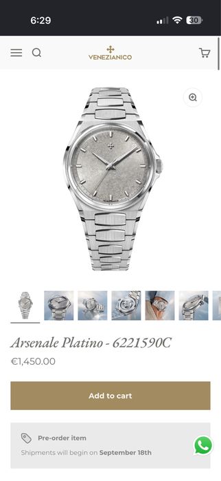 (RSRVD)Venezianico Arsenale Platino 6221590C