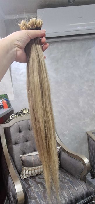 Славянска коса на кератинови кичури 120броя65см.  И 130бр5бсм