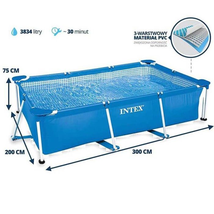 Оригинал intex бассейн 3х2х75см каркасный стойка