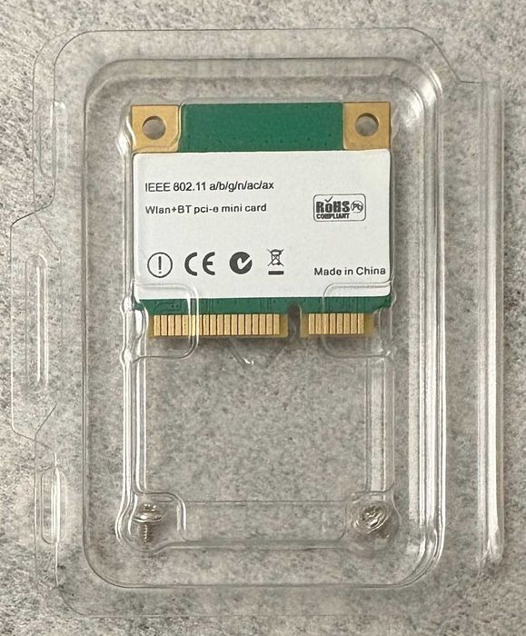 Placă Rețea Wi-Fi 6E Intel AX210, Tri-Band, Bluetooth 5.3, Mini PCI-E, NOUĂ