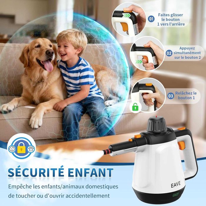Парочистачка Eave Steam Cleaner, 1200 W,Гаранция