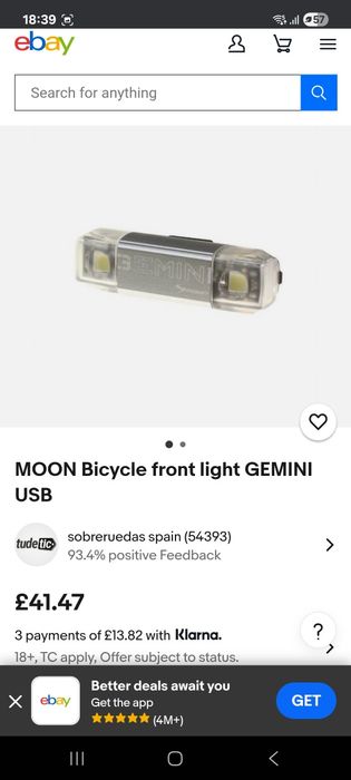 Lumini bicicleta fata spate Gemini Moon