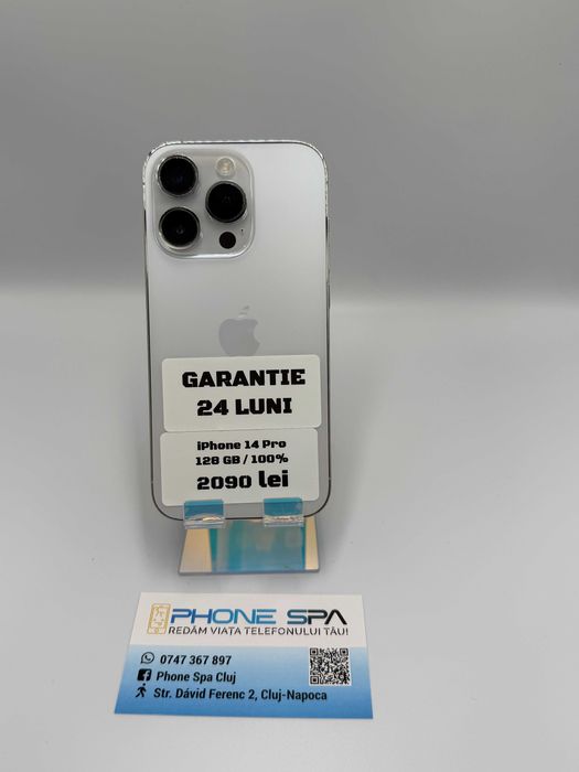 iPhone 14 PRO 128Gb 100%- Din magazin,cu garantie! RATE TBI !