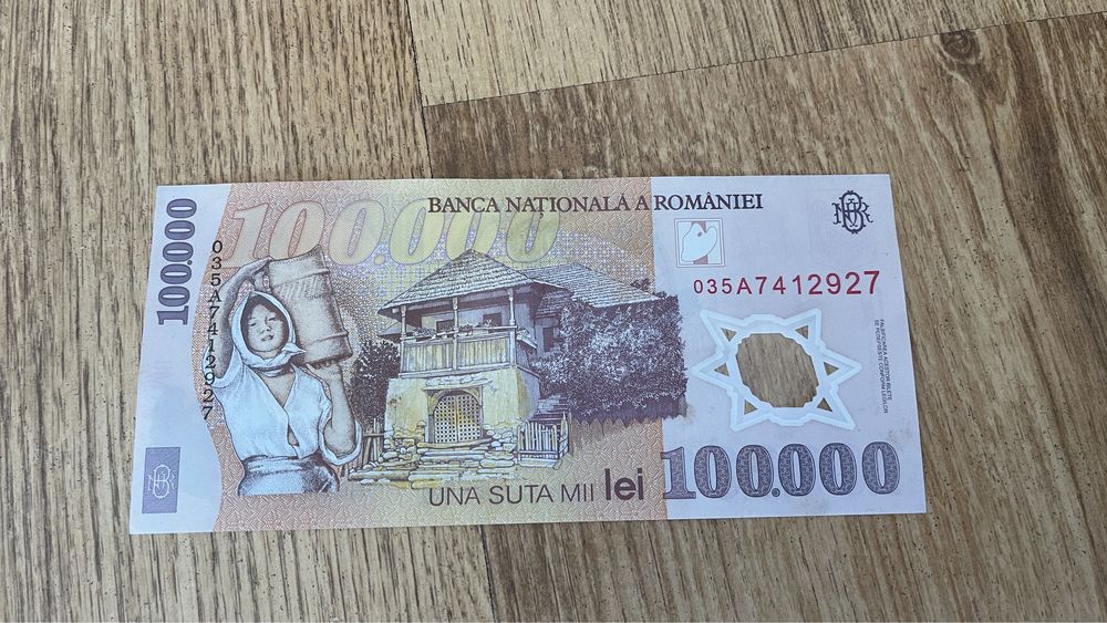 Bancnota Colectie 100000 lei 2001 Nicolae Grigorescu Seria A Ca Noua