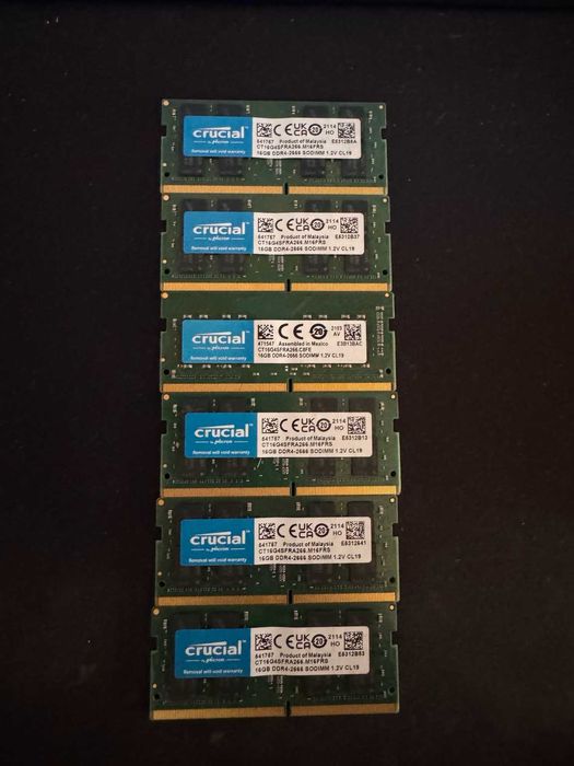 16GB DDR4 2666MHz Crucial SODIMM