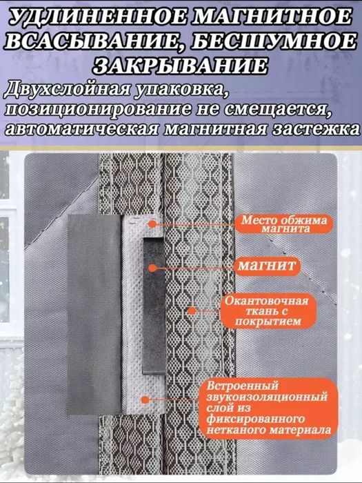 Eshik uchun pardalar sovuqdan ximoya pardasi