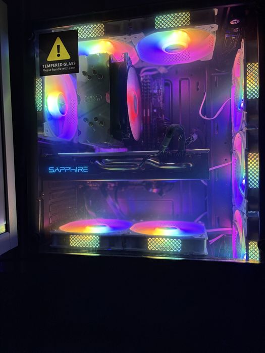 Pc Gaming Setup Complet 2000 GB i5 doua monitoare 16 gb ram rx580 OC