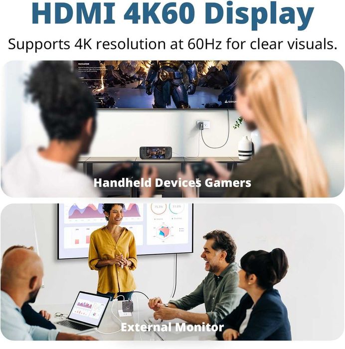 Преносимо зарядно и докинг AVerMedia за Nintendo Switch, Steam Deck