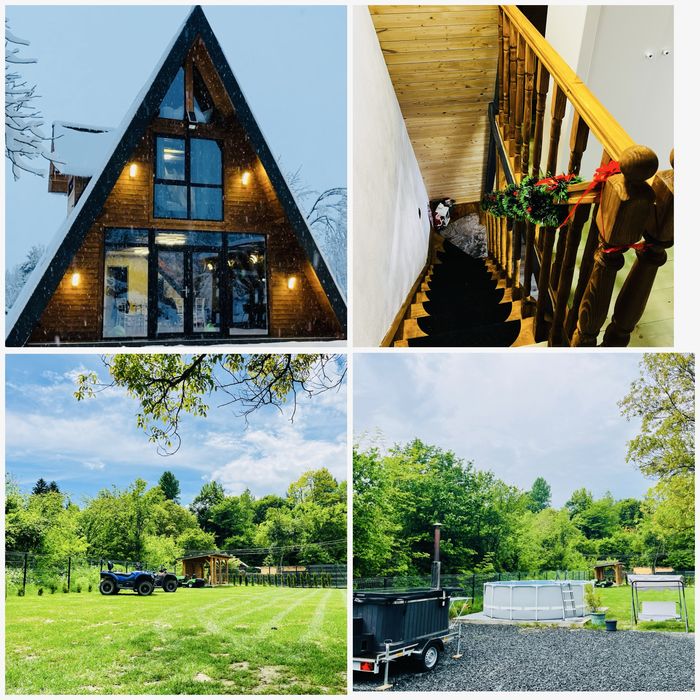 Cabana A-Frame Ariana Valea Avrigului,Ciubar jacuzzi,Piscina