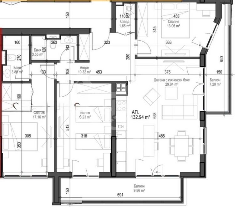 Четиристаен апартамент в жк. Красно село № 98852