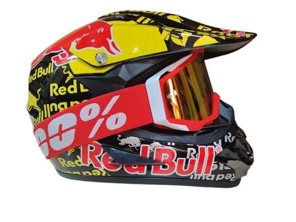 Каска Red Bull Крос Мотор/Скутер/Бъги/Вело/АТВ+ Очила 100%
