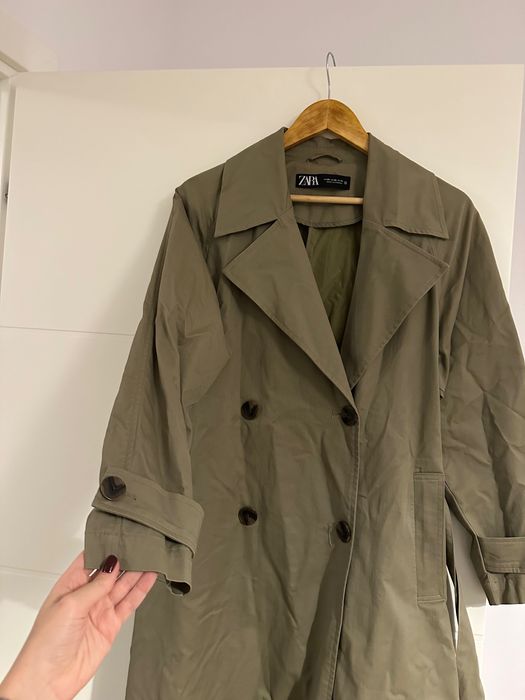 Trench, femei, Zara, XS, kaki