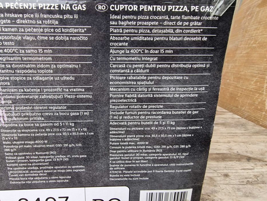 Cuptor de pizza pe gaz premium Grillmeister MILANO