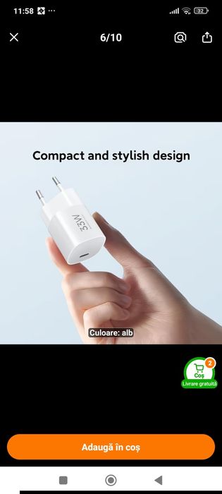 Încărcătoare rapide de 33W pentru telefoanele din gama Xiaomi,Oppo