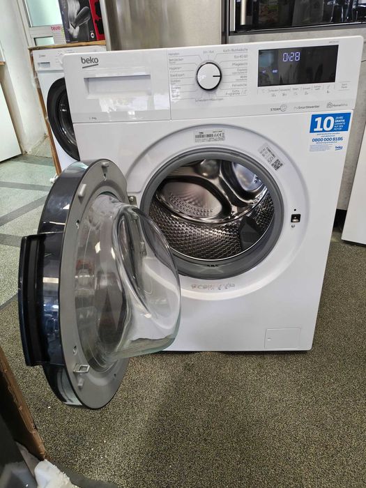 А+++ Инверторна Пералня машина BEKO-БЕКО 9 кг 1400 об/мин SteamCure