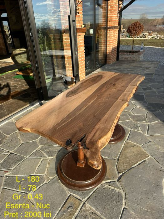 Blat masa / Masa lemn masiv (Cires, Nuc, Stejar), Blaturi