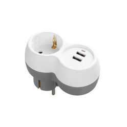 Стенен разклонител Technik Professional с 1 контакт + 2 USB-A 16A