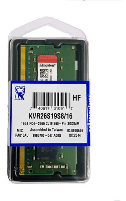 Memorie Laptop 16GB DDR4 Kingston 2666MHz KVR26S19S8/16 noua sigilata